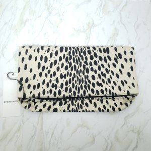 NWOT Emerson Fry Signature Leopard Print Fold Over